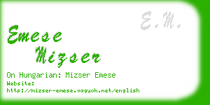 emese mizser business card